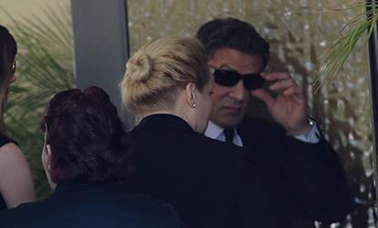 Sylvester Stallone Arrives At Son Sage's Funeral