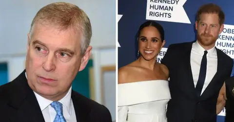 Photo of Andrew Windsor, Meghan Markle, Prince Harry