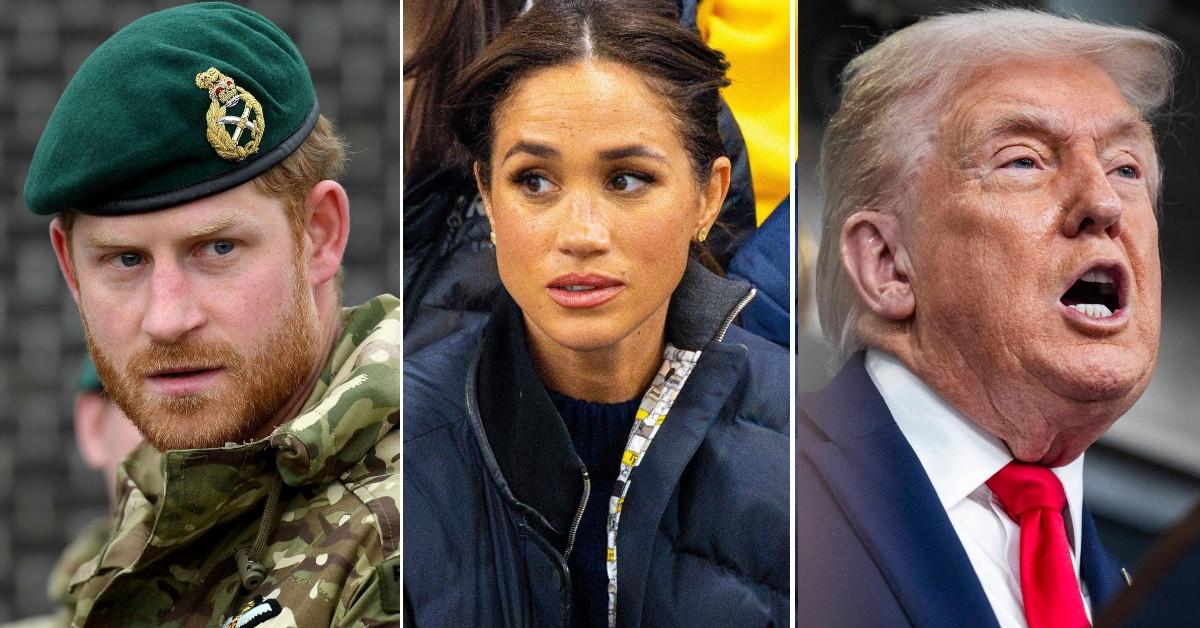 EXCLUSIVE : Prince Harry  Raging  at Meghan Markle For Dig at Trump