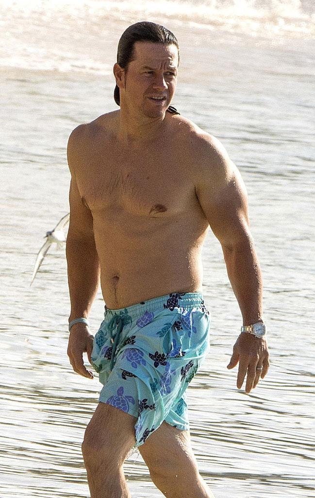 Mark Wahlberg Shirtless Beach Barbados