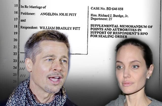 //brad pitt angelina jolie divorce custody children court documents pp