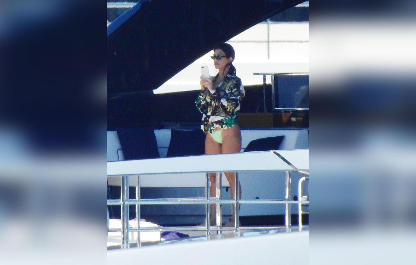 Kourtney Kardashian Wears Bikini On Yacht With Beau Younes Bendjima And Kids