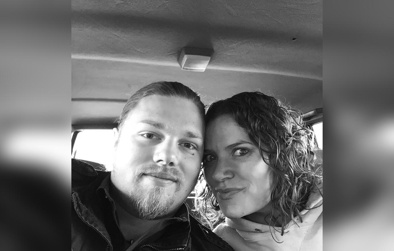 Noah Brown And Rhain Black And White Selfie Inside a Vehicle Smiling