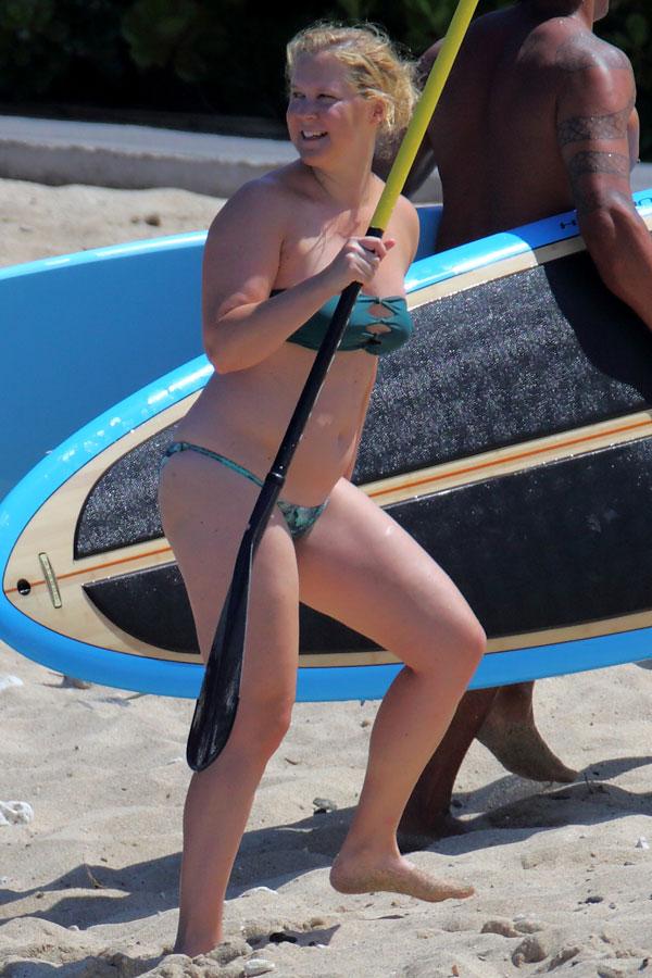 Amy Schumer At The Beach In A Bikini