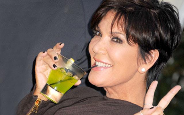 Kris Jenner Drinking