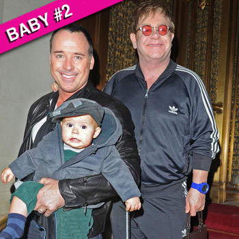 //elton john new baby splash