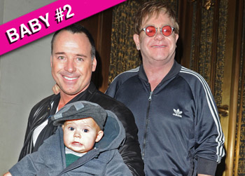 //elton john new baby splash