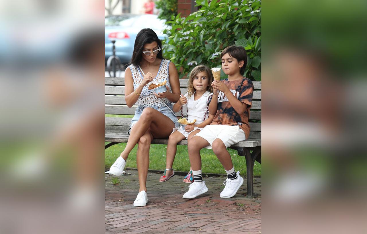 Kourtney Kardashian On Solo Day Trip With Kids On Natucket Vacation