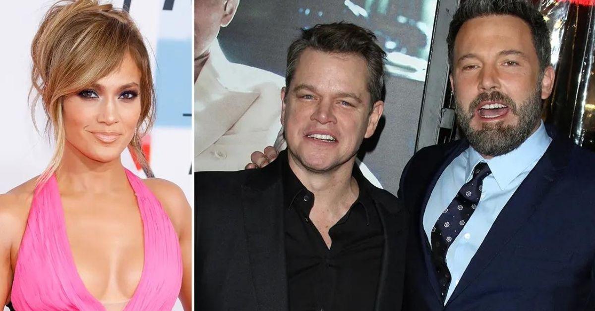 Composite image of Jennifer Lopez, Matt Damon and Ben Affleck 