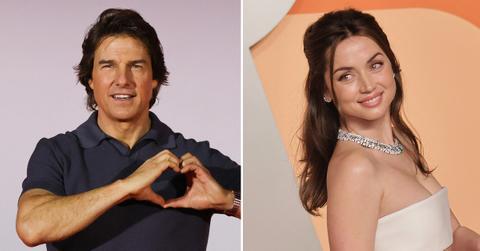 Split photo of Tom Cruise, Ana De Armas