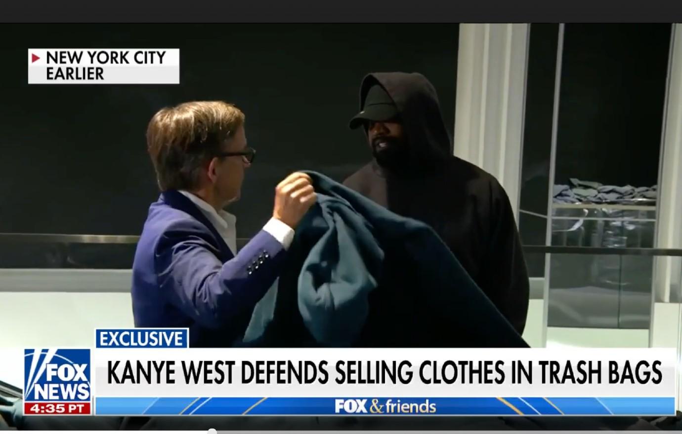 Kanye West Defends Yeezy Gap 'Trash Bag' Clothing Display and Blasts Media