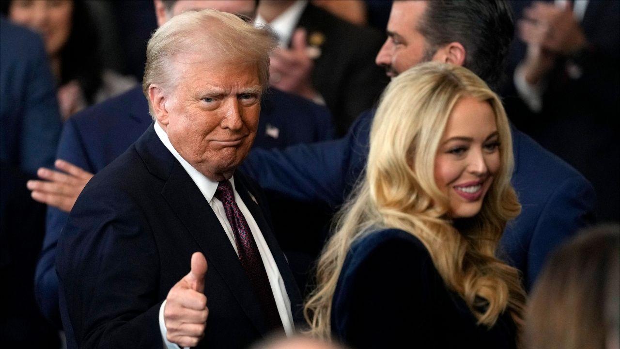 A photo of Donald Trump and Tiffany Trump