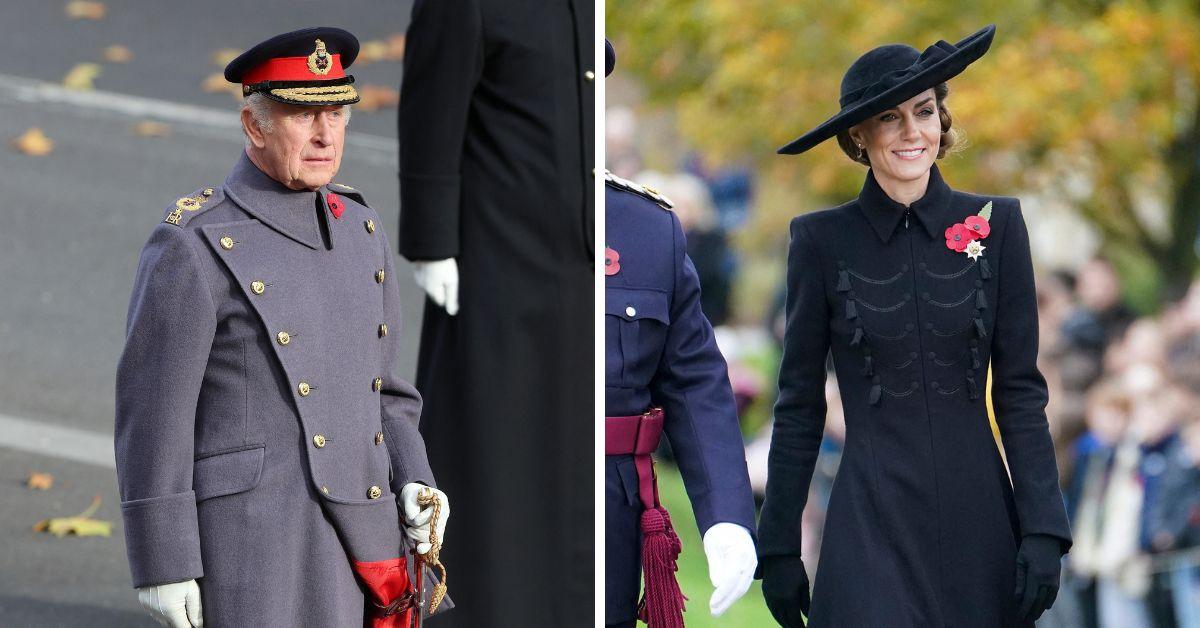 Split photos of King Charles and Kate Middleton