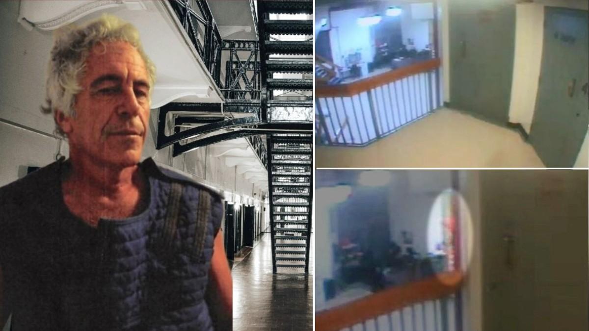 Photo of Jeffrey Epstein and CCTV footage