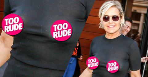 Yolanda Foster Braless Nipple See Through Shirt