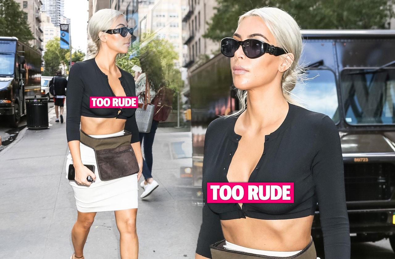 Kim Kardashian Shows Off Her Tiny Waist In A Crop Top — Pic