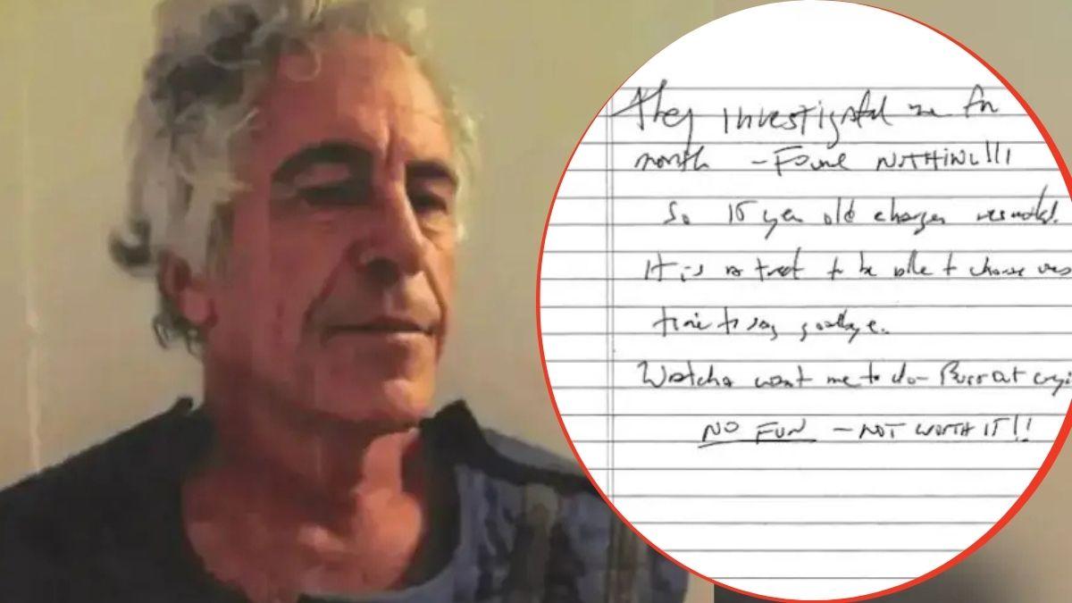 Photo of Jeffrey Epstein, Alleged Suicide Note