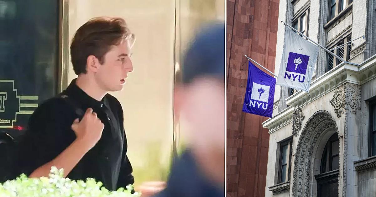 Composite photo of Barron Trump, NYU