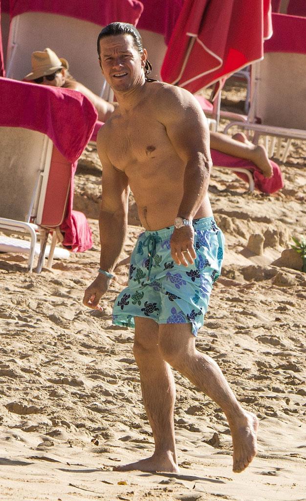 Mark Wahlberg Shirtless Beach Barbados