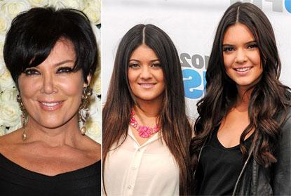 //kris kylie kendall jenner doppelganger mom daughter