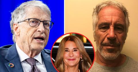 Photo of Bill Gates, Melina Gates, Jeffrey Epstein