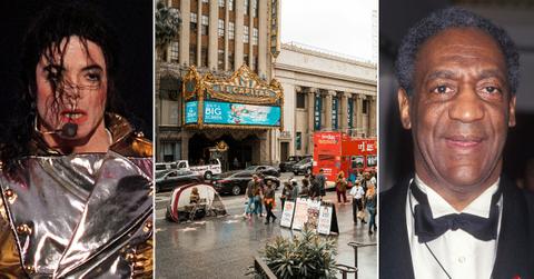 hollywood walk of fame bosses calls strip tributes michael jackson bill cosby fatty arbuckle ricky gervais jokes pp