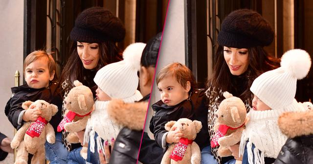 //george clooney kids twins rare photos mom amal clooney pp