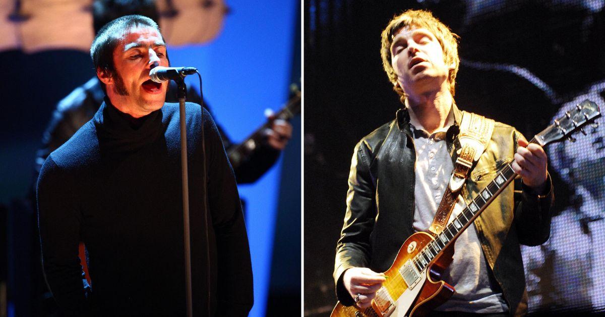 Composite Photo of Oasis Brothers Liam Gallagher Noel Gallagher