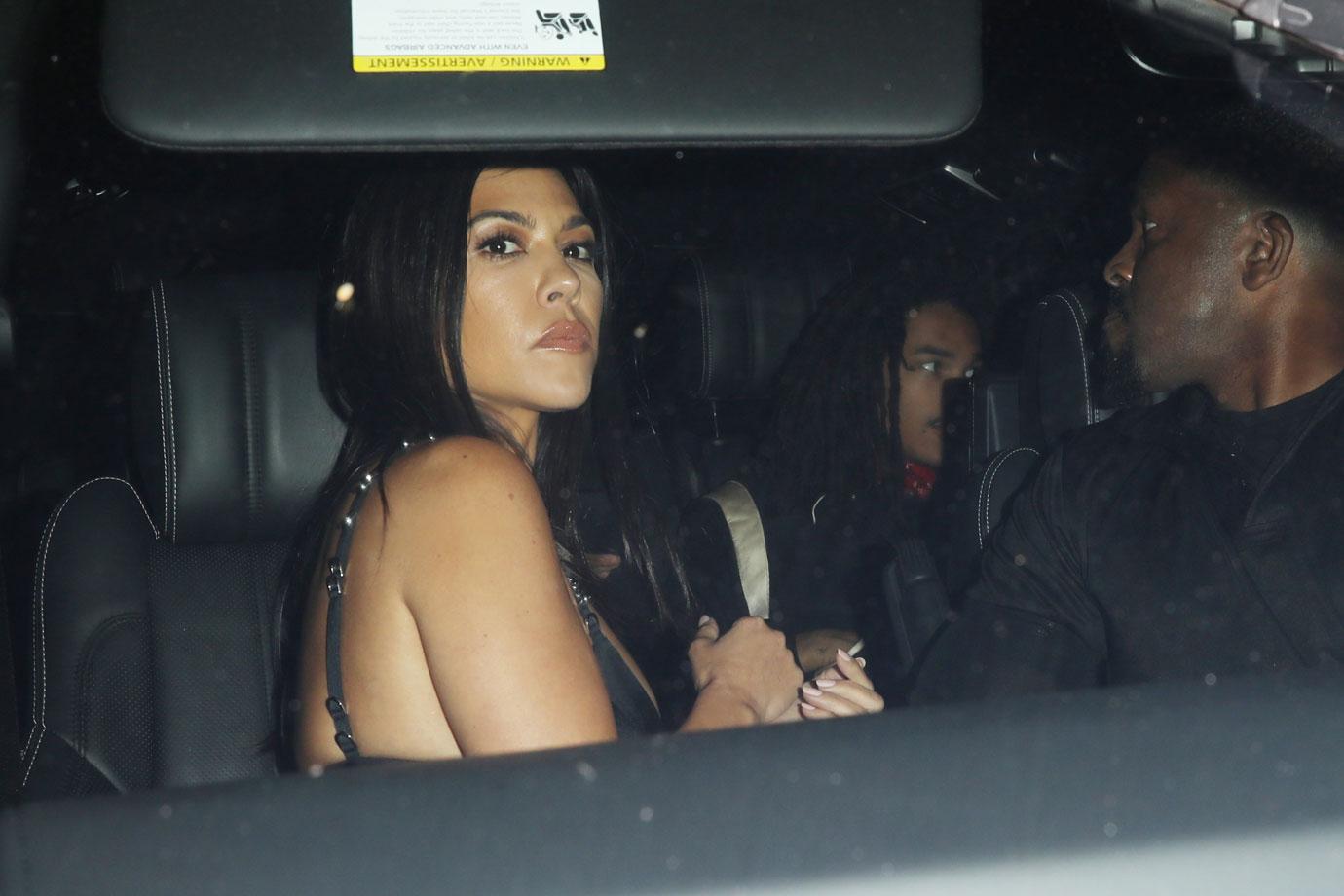 Kourtney Kardashian Wears Bra To Party With Luka Sabbat