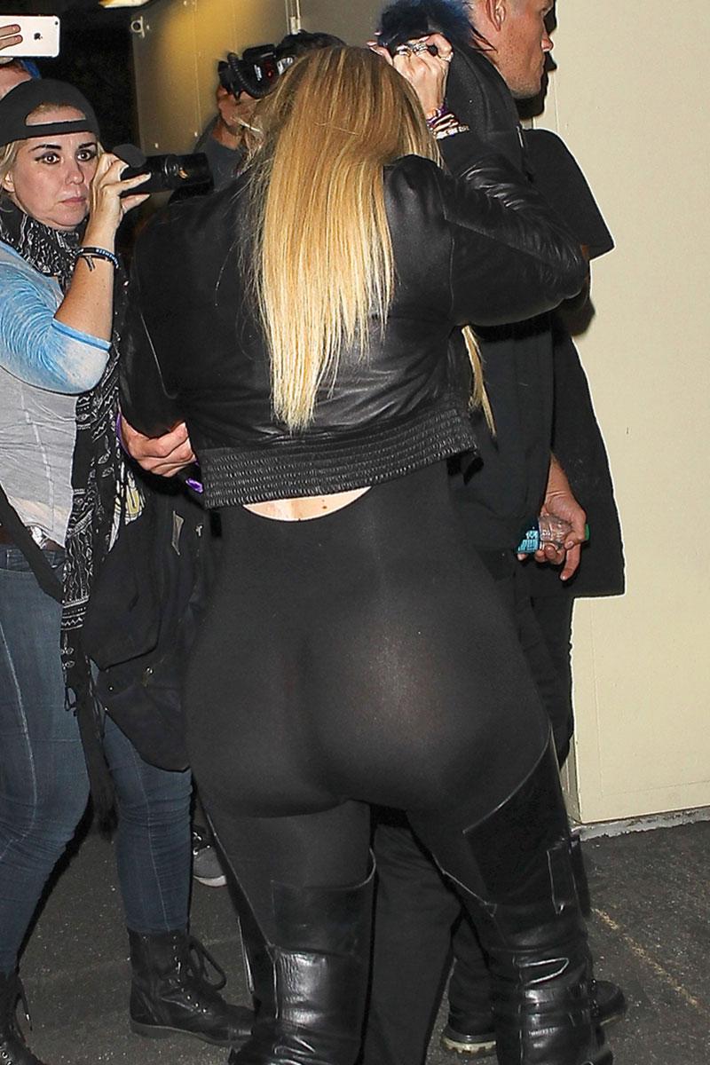 Khloe Kardashian Shows Off Butt In Tight See Through Bodysuit.