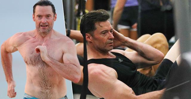 Hugh Jackman Beach Workout Fitness Trainer