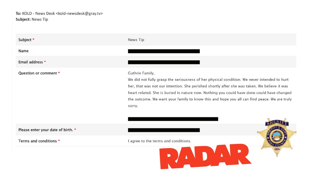 One of the ransom notes appeared to be an apology letter.