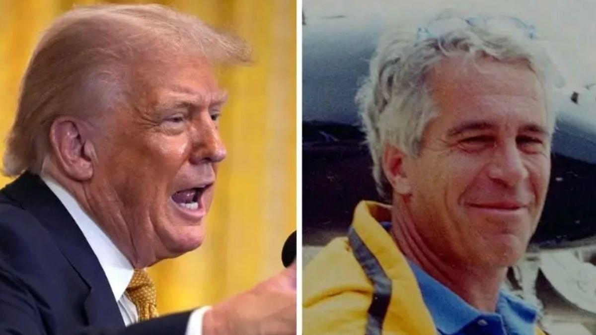 Photo of Donald Trump and Jeffrey Epstein 