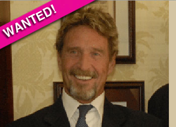 //john mcafee wanted murder