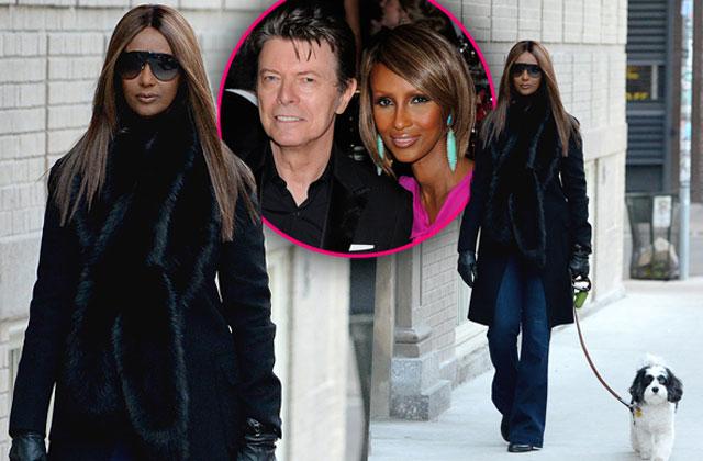 //david bowie death wife iman spotted out first time pp