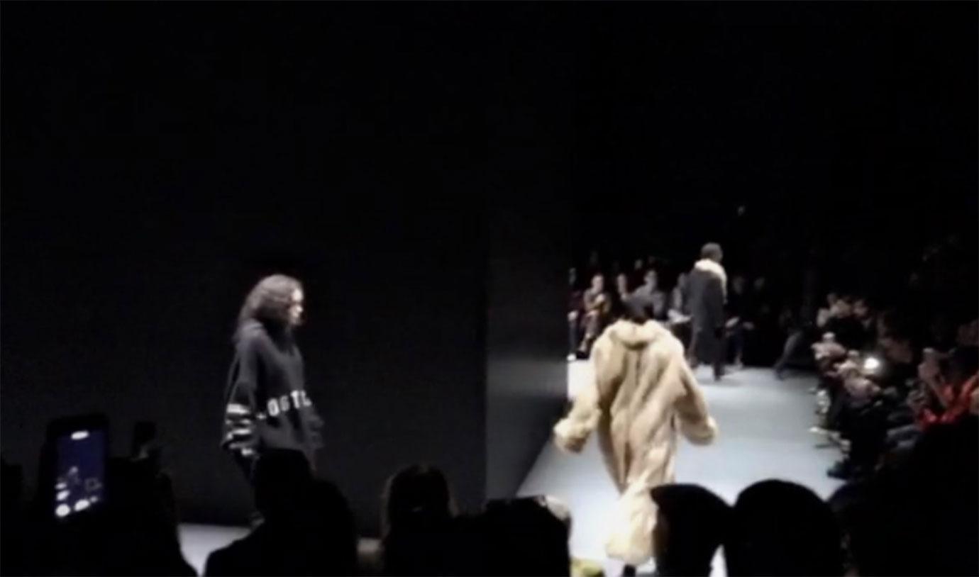 //kanye west yeezy fashion show trash drama kim kardashian