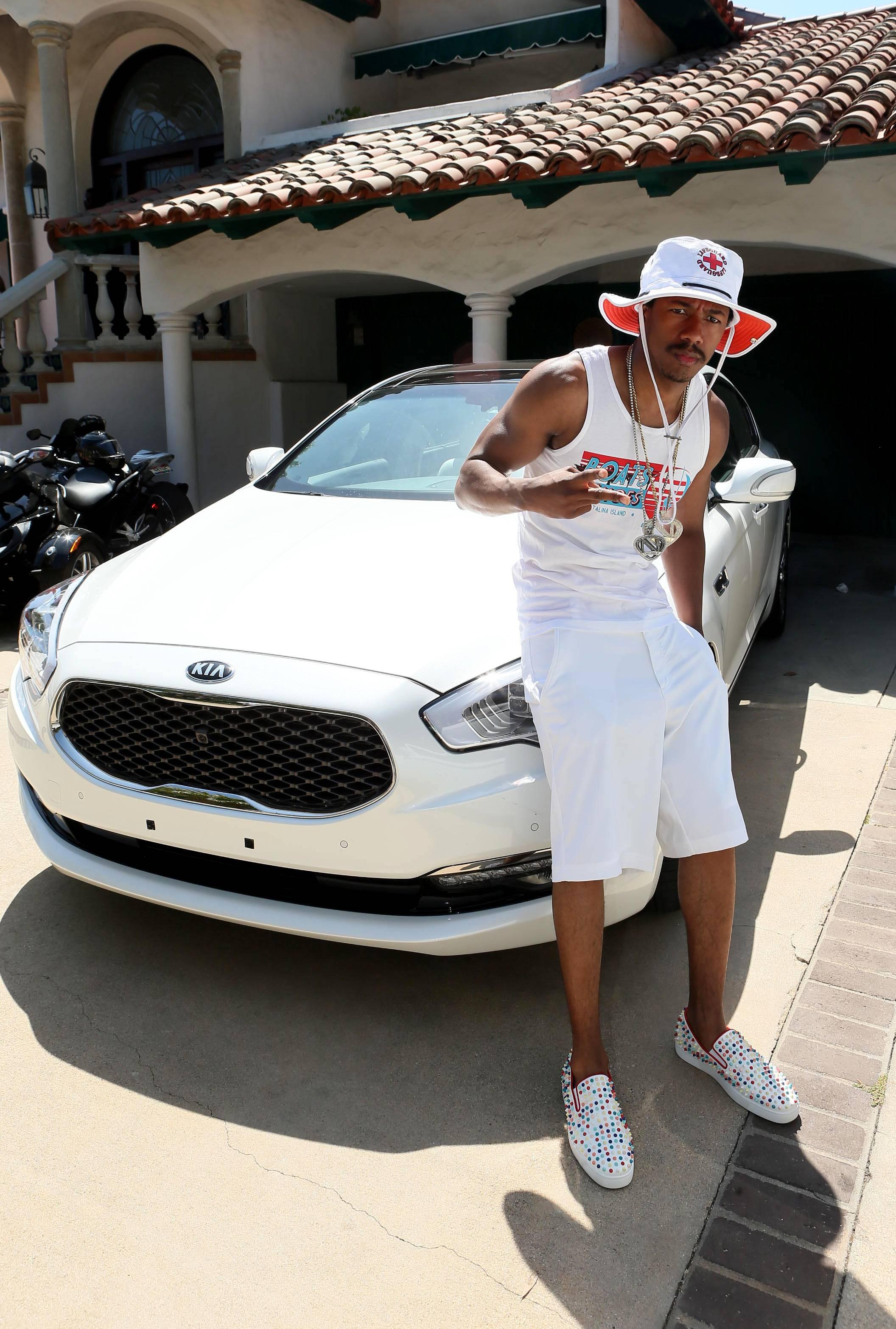 nick cannon white car