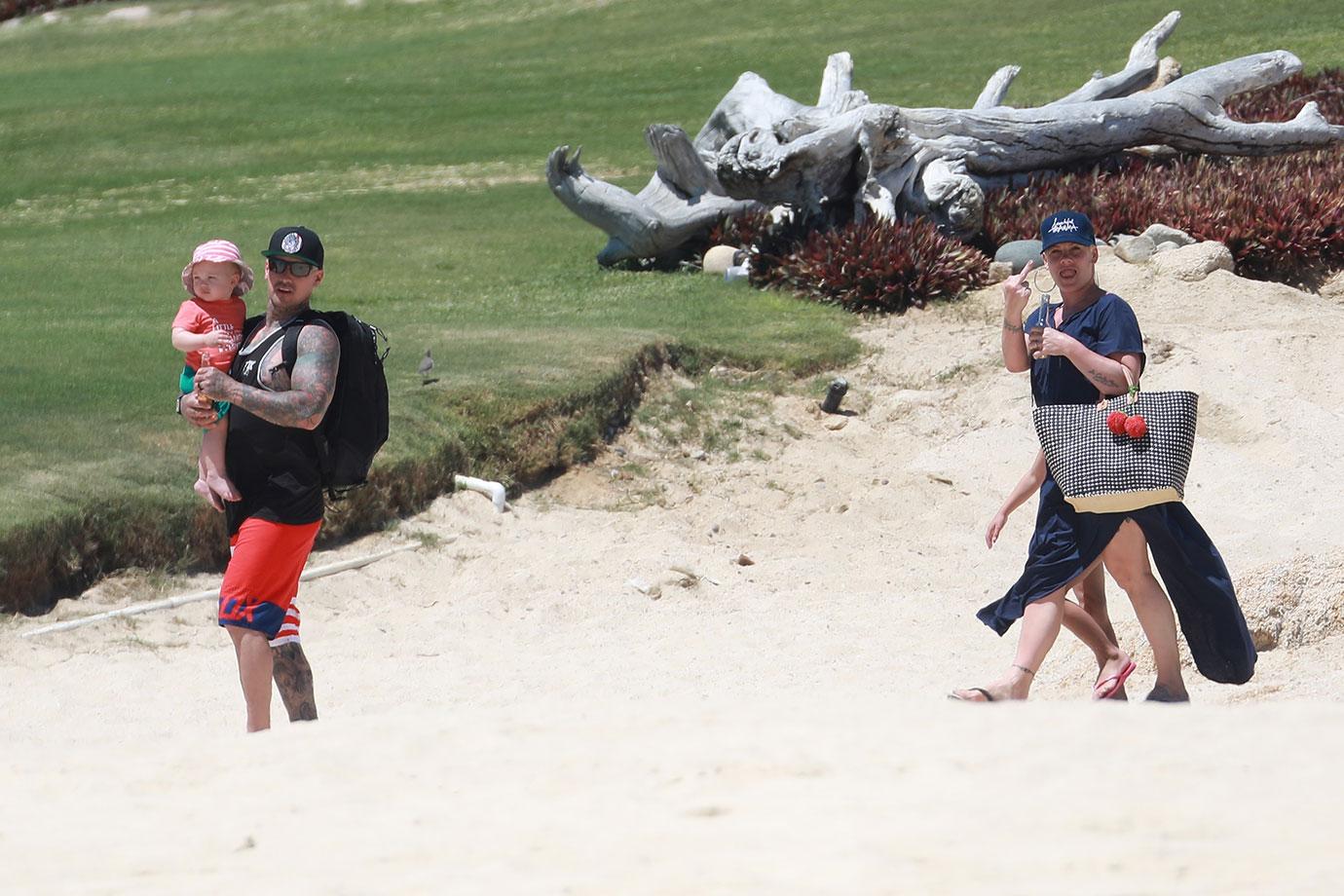 Pink Carey Hart Beach Kids