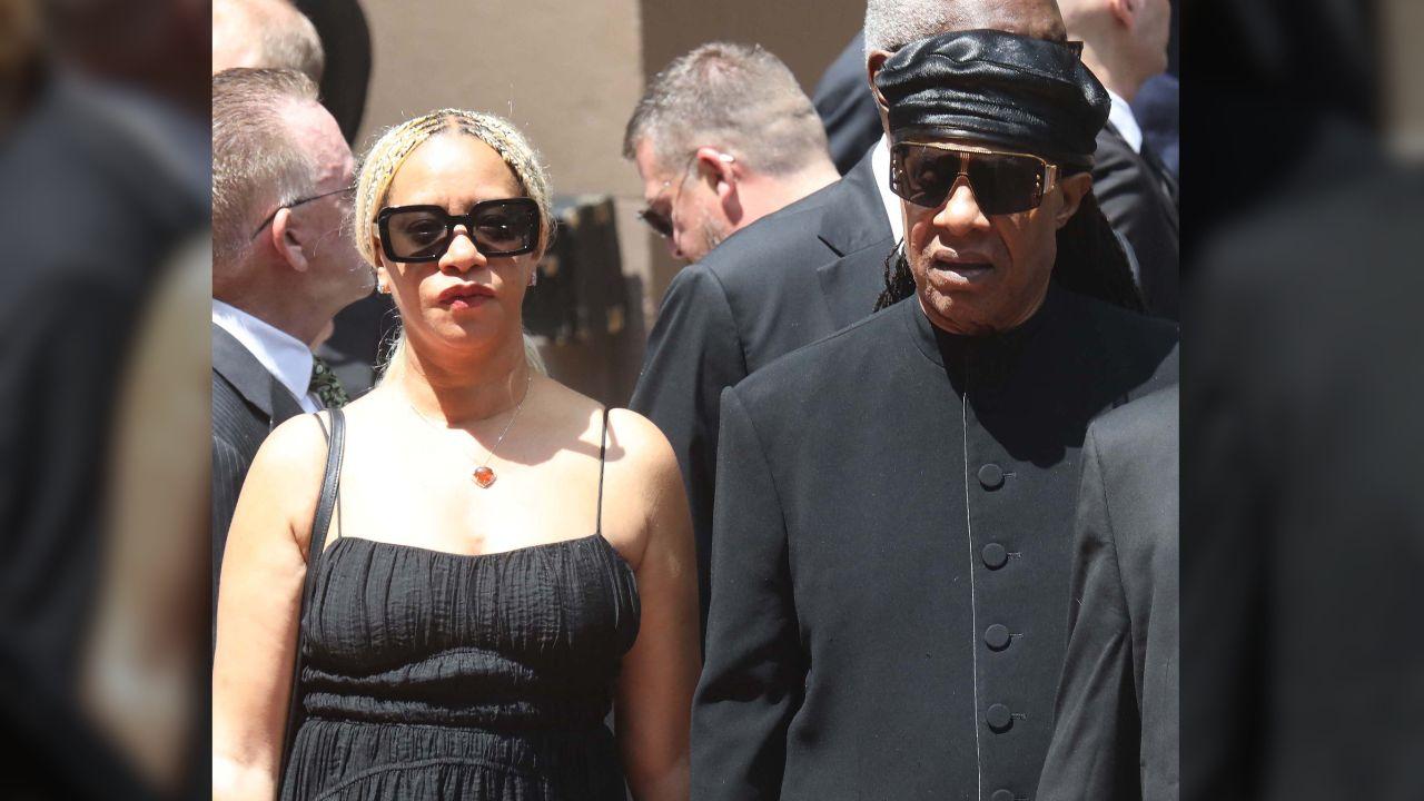 Photo of Stevie Wonder and Tomeeka Robyn Bracy