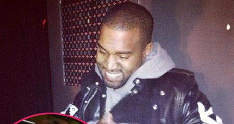 //kanye parties in paris without kim square