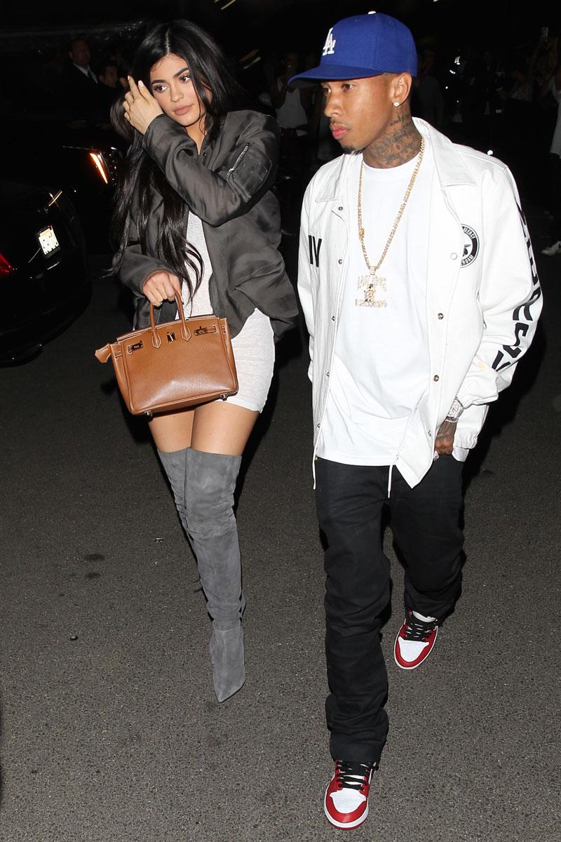 Kylie Jenner & Tyga Together At Kanye's 'Famous' Music Video Premiere