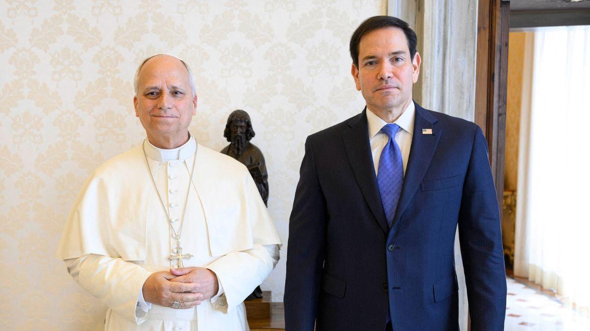 Photo of Pope Leo XIV, Marco Rubio
