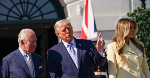 Photo of Donald Trump and King Charles, Melania Trump