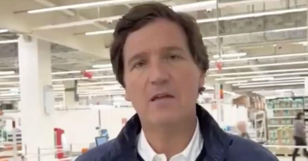 tucker carlson grocery trip