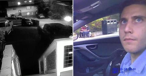 Split photo of security footage, Bryan Kohberger