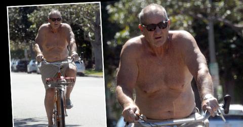 Ed ONeill Shirtless Weight Bike Ride