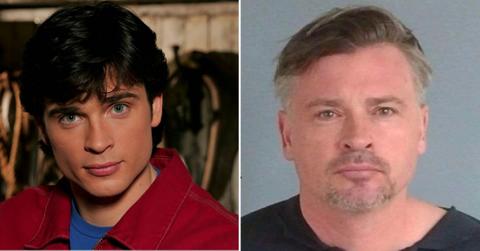 Split photo of Tom Welling, mugshot