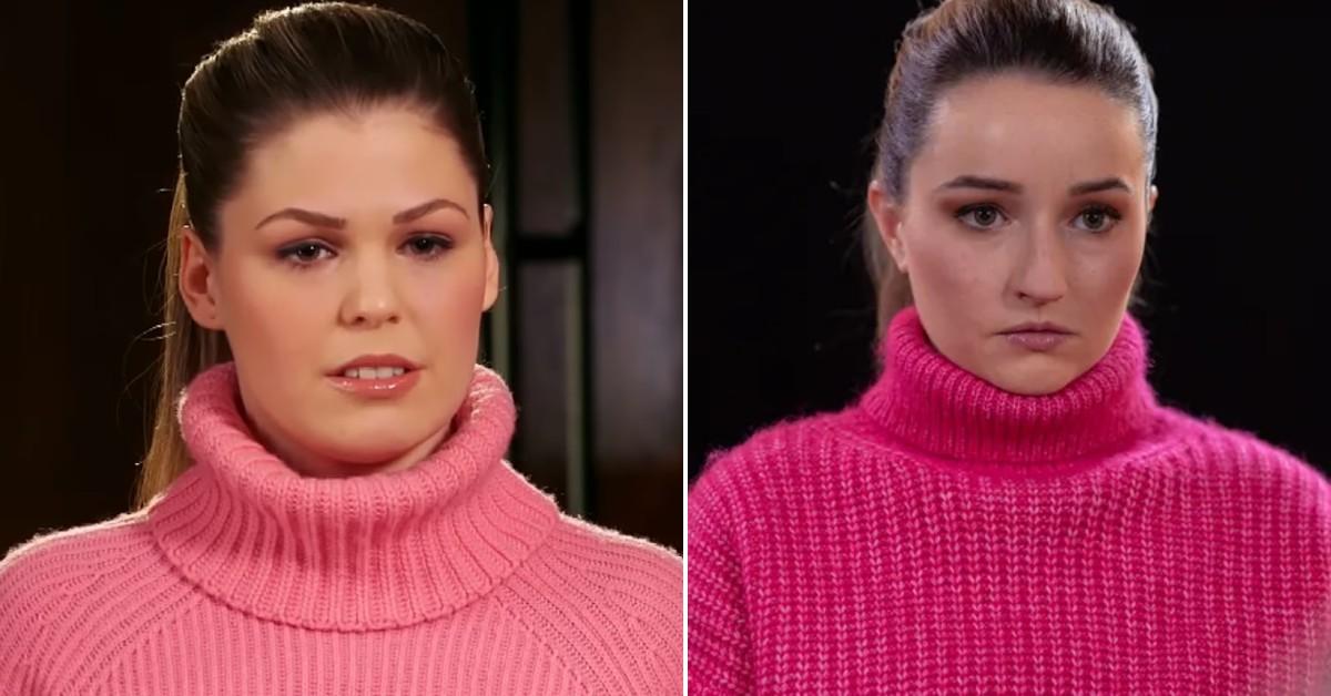 Split photo of Belle Gibson, Kaitlyn Devers