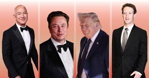 Photo of Jeff Bezos, Elon Musk,Mark Zuckerberg and Donald Trump