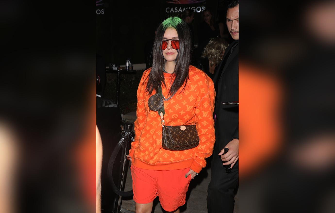 Nina Dobrev Dressed Up as Billie Eilish For Halloween